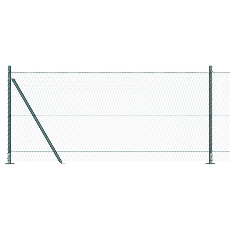 Hexagon Fence Green Steel, 80cm H x 5000cm W