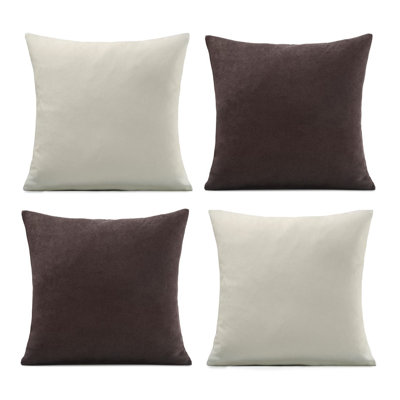 Nalaiyah Velvet Chenille Cushion Covers with Filler Pads