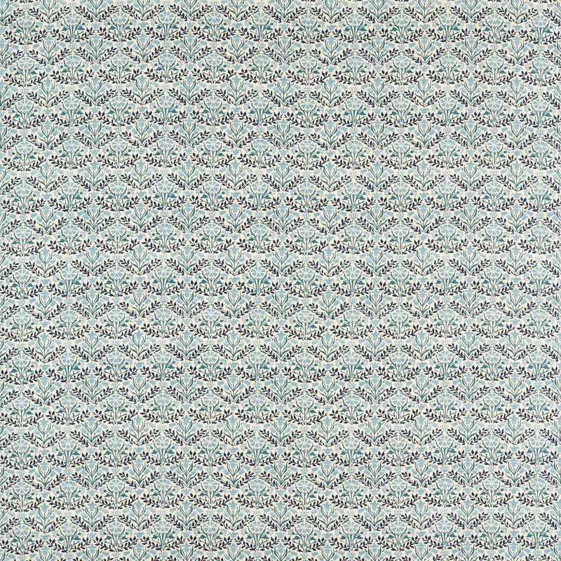 The Little Book of Morris Bellflowers Fabric, Mineral Blue