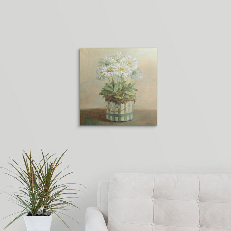 «Tres Chic Daisies», impression d'art graphique Danhui Nai, H 35 po x l 35 po x P 1,5 po, Toile