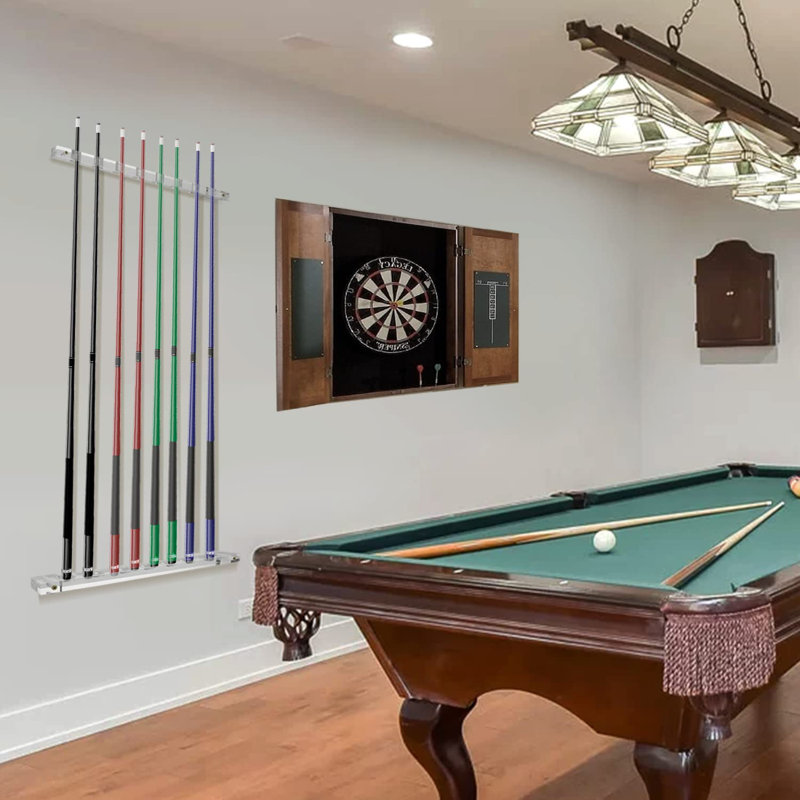 Porte-queues de billard en acrylique 8 pièces GSE, supports muraux pour bâtons de billard