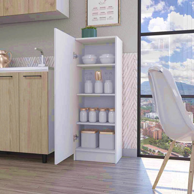 Garde-manger à une porte, quatre tablettes