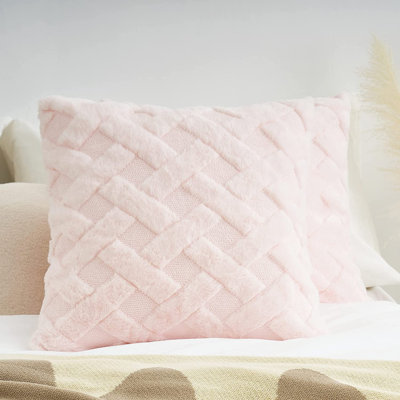 Plush Accent Faux Fur Pillow Cover Set Of 2