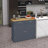 Rolling Kitchen Island With Drop Leaf Wood Breakfast Bar, Farmhouse Kitchen Cart With 2 Drawers, Adjustable Shelves For Dining Room, Dark Gray-911849254