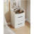 60CM 3-In-1 Vanity Desk Set With Flip-Top Mirror, Glass Desktop, 3 Drawers, And Cushioned Stool For Bedroom | Gift Idea-1277597750