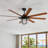Nicola 66'' 8-Blade Black Farmhouse Ceiling Fan with Light Kit and Remote Control
