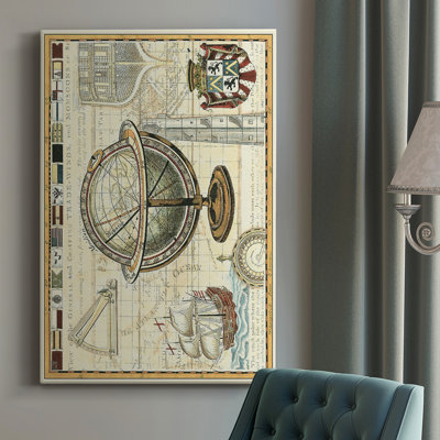 Nautical Map II - Wrapped Canvas Graphic Art