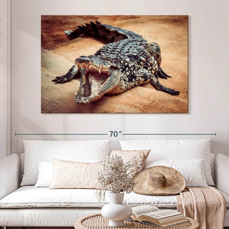 Brampt Crocodile, 34" H x 51" W