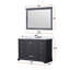 Meuble-lavabo simple espresso 48 po X P 22 po D, avec plateau en marbre de Carrare-117844295