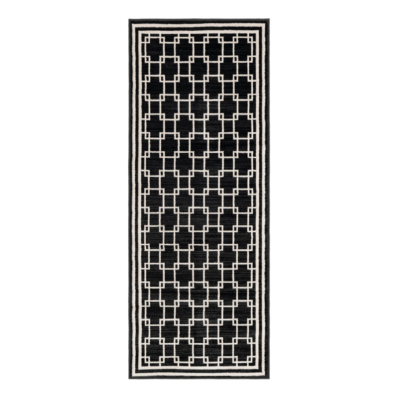 Jill Zarin Metropolitan Uptown Rug Black, Runner 2' x 5'1"