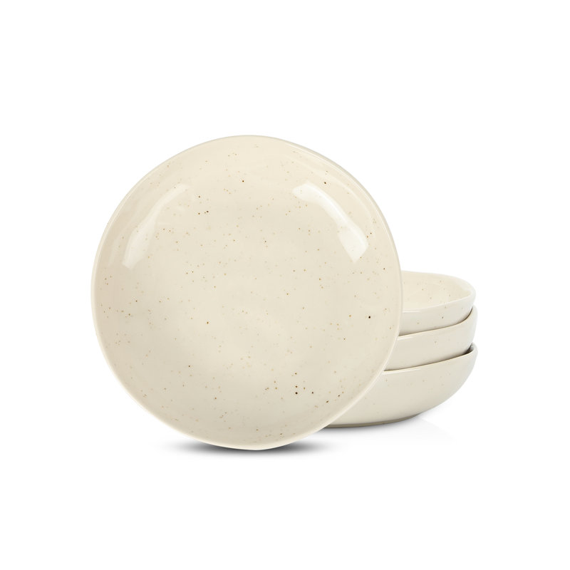 Stone Lain Mirella 4-Piece Pasta Bowl Set Stoneware, Beige