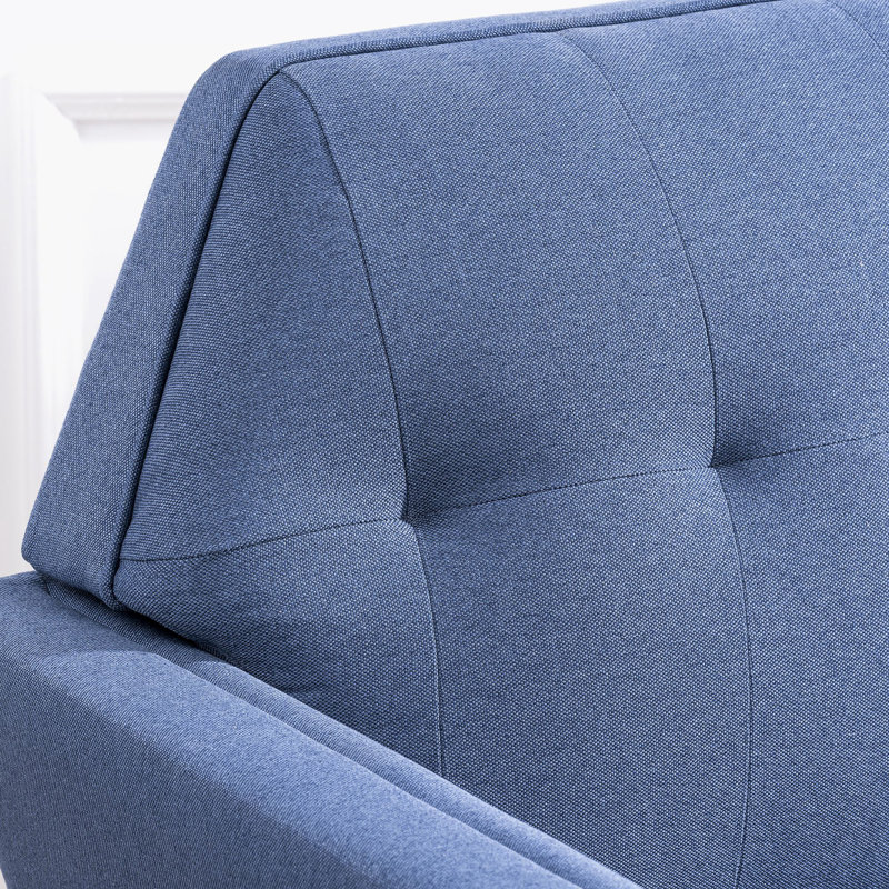 Méridienne Huel, 100% polyester bleu