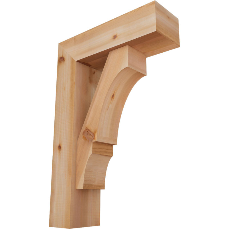 Support de bloc Balboa avec entretoise décalée, 36 x 24, Cèdre rouge occidental de l 7 1/2 po (lisse)