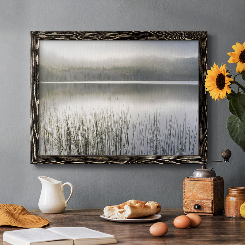 «Lake Fog», reproduction sur toile, H 28 po x l 42 po x P 1,5 po, Noir