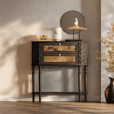 Two Drawer Storage Cabinet with Pine Frame