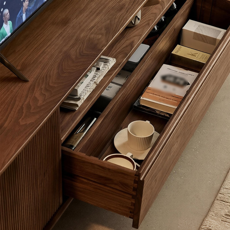 Meuble télé moderne et minimaliste avec rangement, H 21,26 po x L 70,87 po x l 15,75 po
