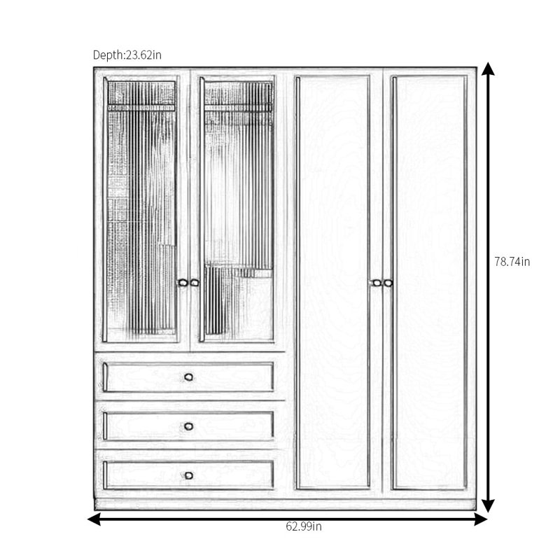 Northbrook, H 78,74 po x l 62,99 po x P 23,62 po