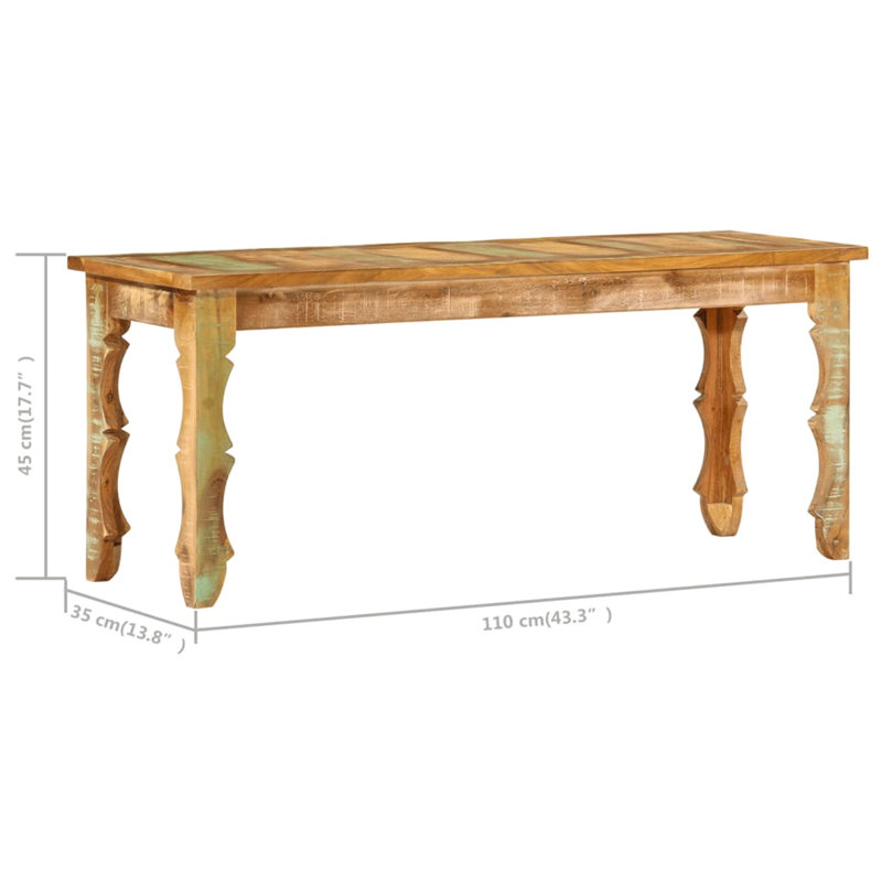 Asleigh Solid Wood Bench