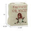 Christmas Fabric Door Stop With Handle - Naughty Or Nice