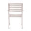 Chaise de salle à manger d'extérieur moderne en aluminium, argent (ensemble de 2)
