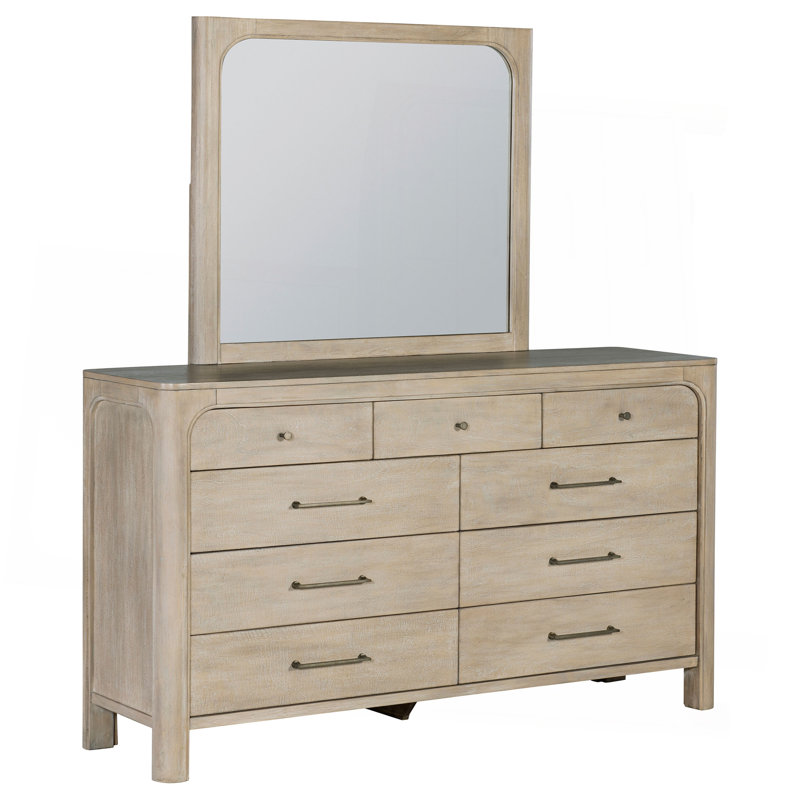Commode 9 tiroirs avec miroir Flores