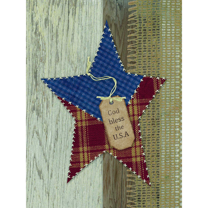 «God Bless Usa», impression sur toile tendue, H 48 po x l 36 po
