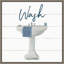 Reproduction d’art sur toile, "Cottage Bath I" par Wild Apple portfolio