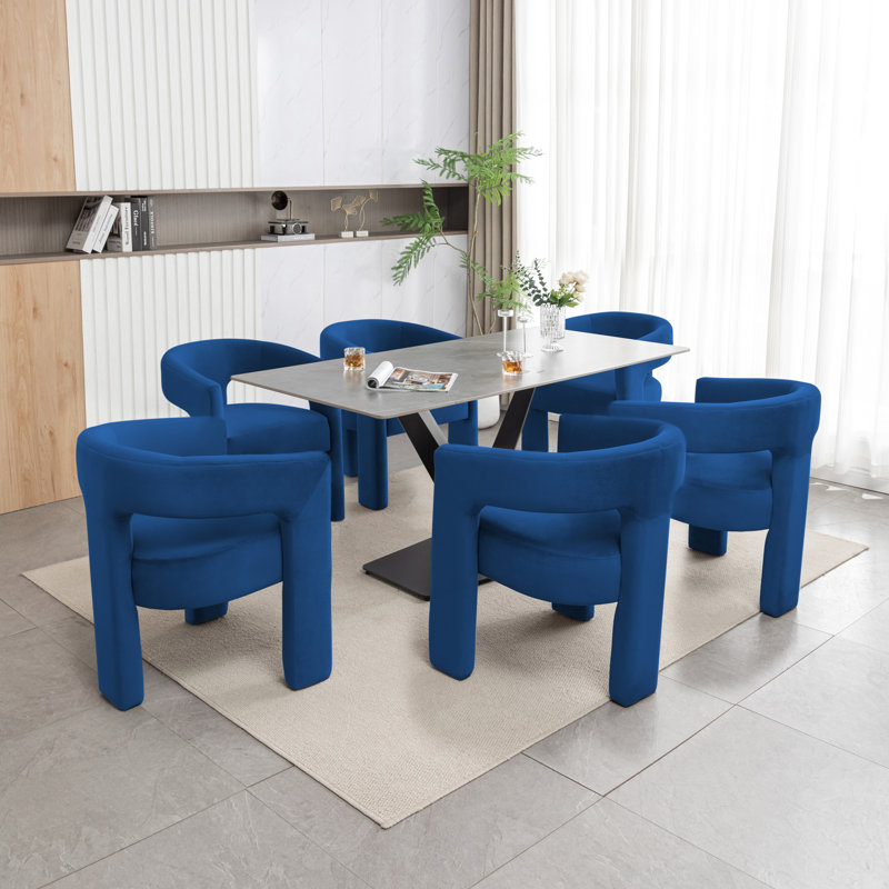 Chaise rembourrée Zanthia, Marine