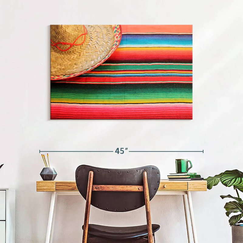 Poncho et sombrero mexicain Nicci, H 26 po x l 39 po