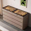 Armoire à bijoux de luxe 55,12 po | Armoire à bijoux à verrou d'empreinte digitale, grande capacité de rangement de chevet