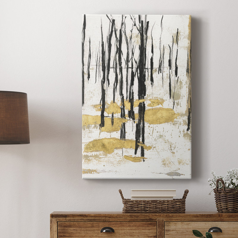 Gilded Winter I - galerie personnalisée enveloppée Cavas, H 48 po x l 32 po