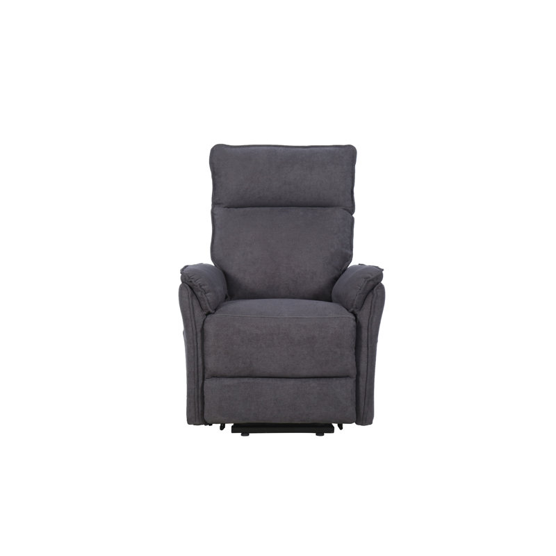 Fauteuil inclinable électrique lève-personne rembourré, 100 % polyester gris foncé