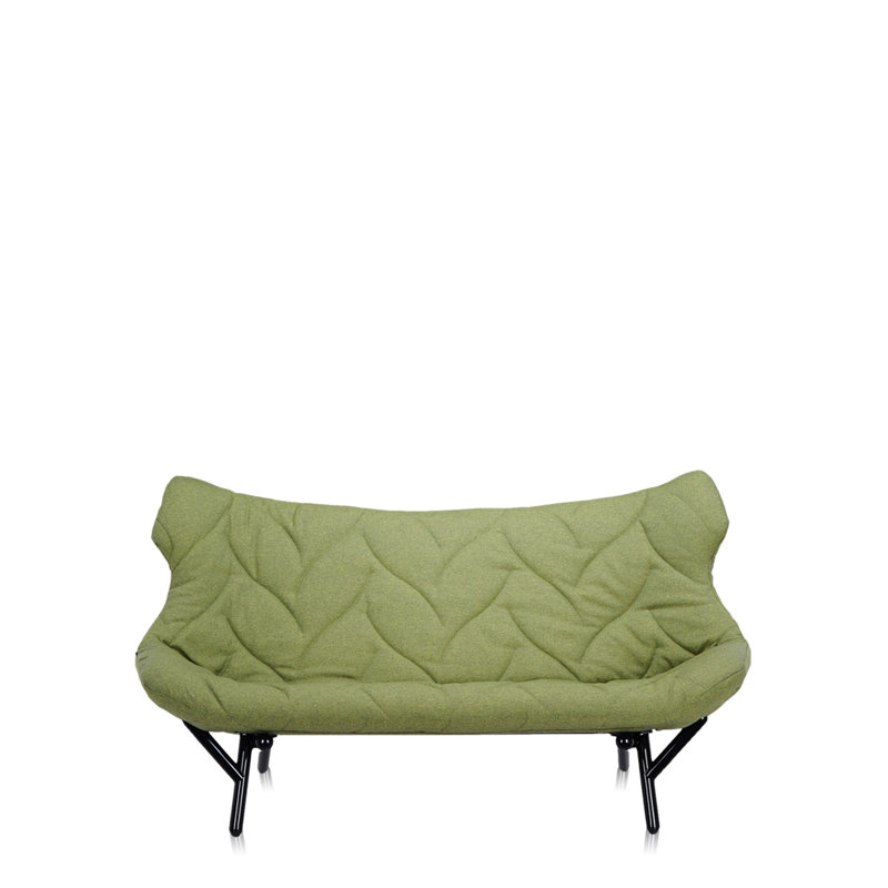 Causeuse Foliage, Vert Trevira ™, Noir