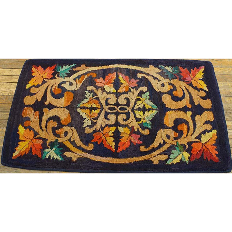 Tapis bleu antique Rare