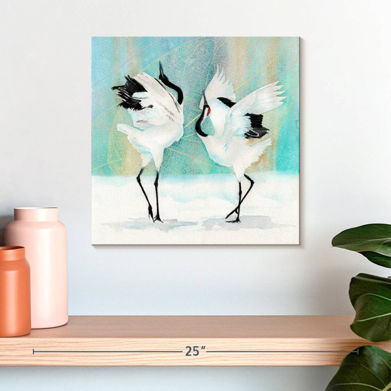 Brampt Dancing Japanese Cranes, 16" H x 16" W