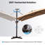 Parasol en porte-à-faux rectangulaire 11 'x 9' avec base lestée-1247967780
