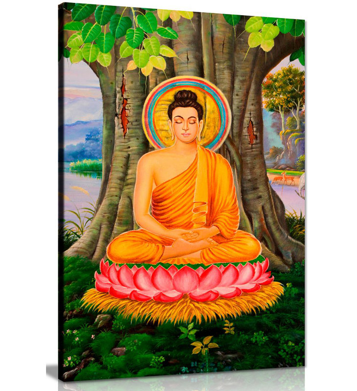 Buddha - Wrapped Canvas Print, 31cm H x 20cm W