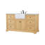 Pardue 60'' Single Bathroom Vanity with Carrara Marble Top-468262962