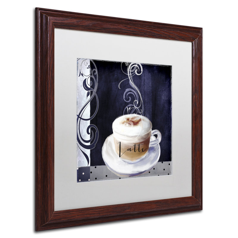 «Cafe Blue II» par Jadaya, impression encadrée, Blanc, H 16 po x l 16 po x P 0,5 po
