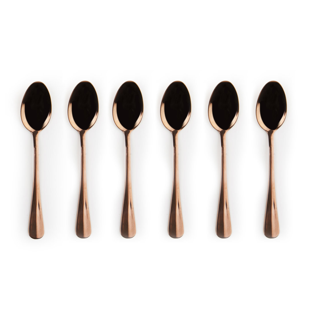 Excelsa set of 6 espresso spoons Copper steel 14,5x3x1,5 cm