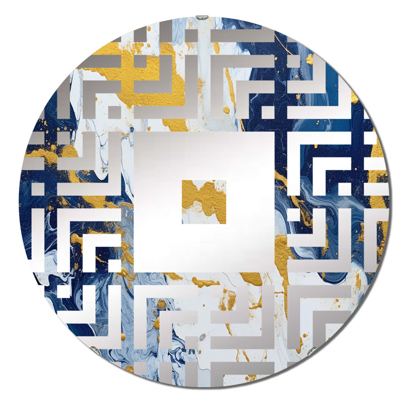 Biornulf - Miroir mural carré, 23,6 po x 23,6 po