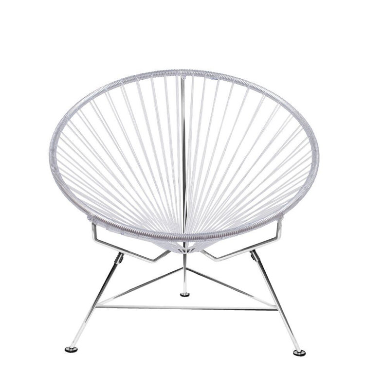 Innit Indoor Handmade Lounge Chair, Clear/Chrome