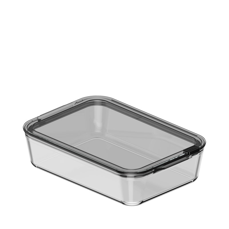 Stack XL Glass Food Storage Container, 3830ML, Black