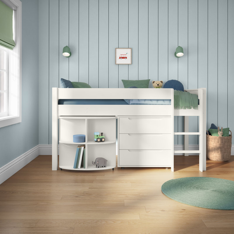 New Classic Midsleeper with a Pull Out Desk and 3 Drawer Chest