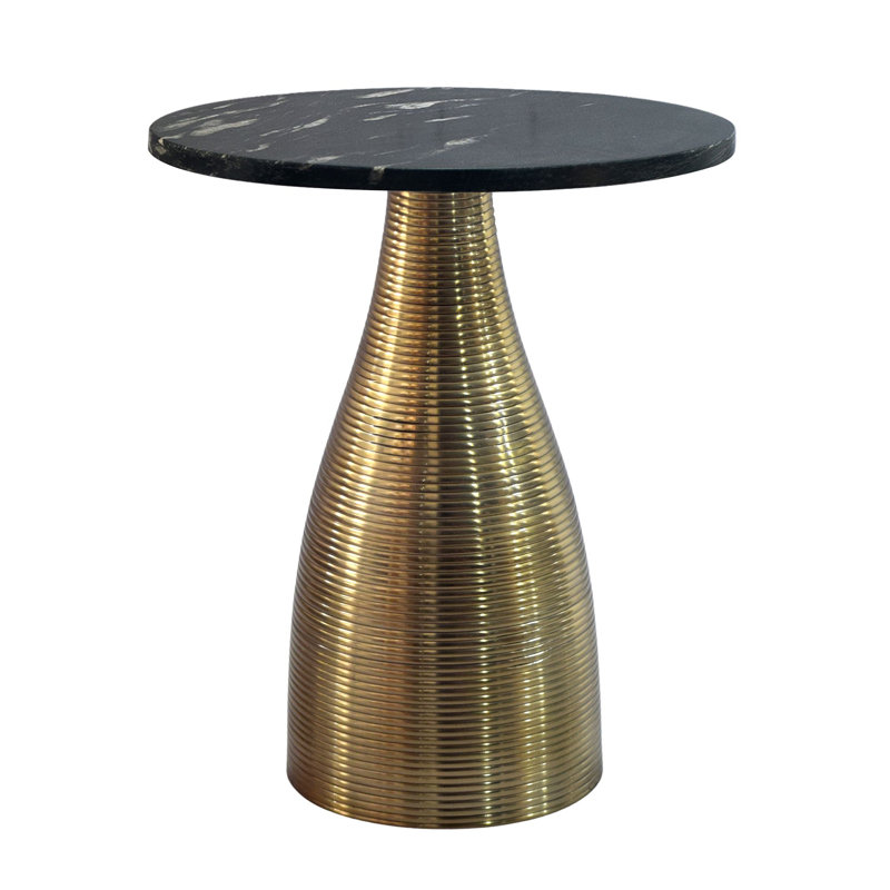 Pedestal End Table, Black