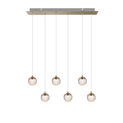 Luminaire suspendu sphère 6 lumières DEL Heatherly