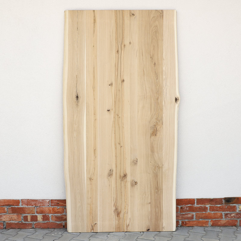 Yayla Solid Oak Barn Door, 210cm H x 90cm W x 3.5cm D, Unfinished
