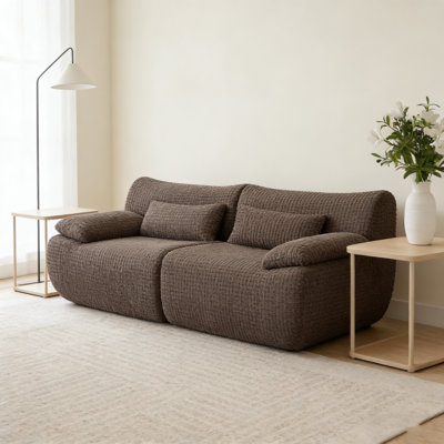 Oversized Cloud Boneless Loveseat Sofa, Modern Modular Sectional For Living Room