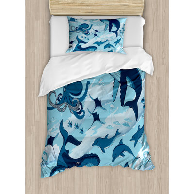 Sea Animal Coastal Duvet Cover