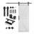 MDF Barn Door Easy Assembly -Solid Slab Covered with Water-Proof PVC Surface with Hardware Kit-104714684-104714666